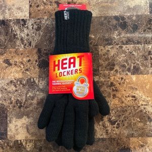 Heat Lockers Men Large Extra Large Thermal Gloves Black Warm Protected NWT
